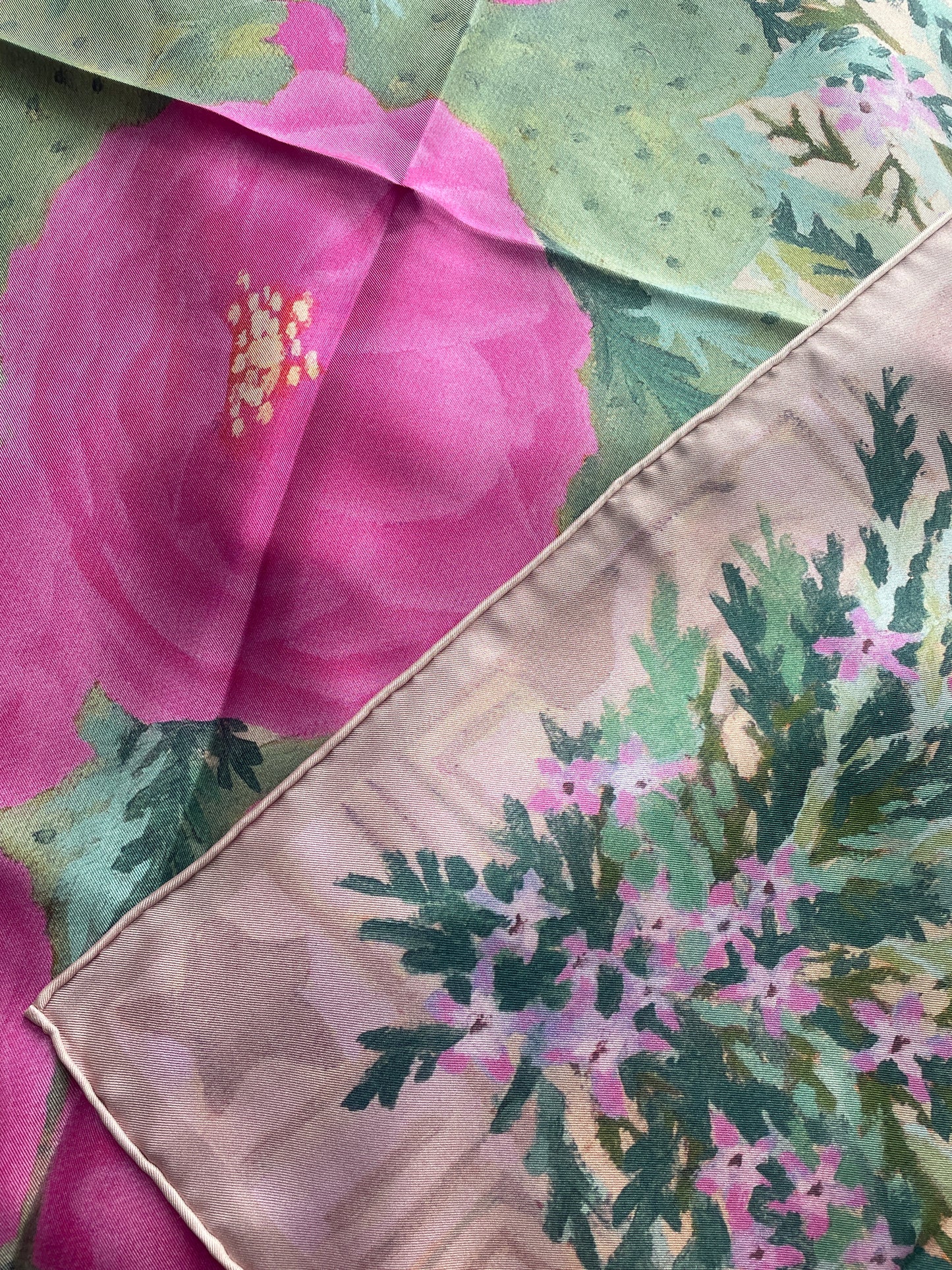 Opuntia Bloom I, Limited Edition Silk Scarf