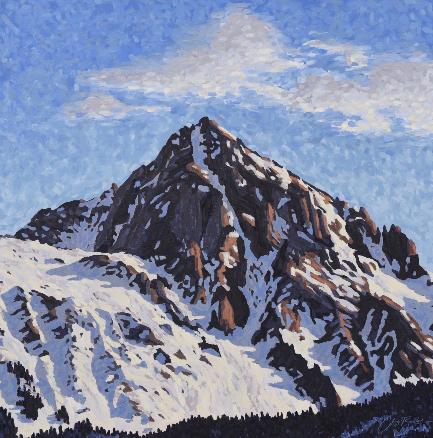 Sneffels afternoon light, Colorado 30"x30"