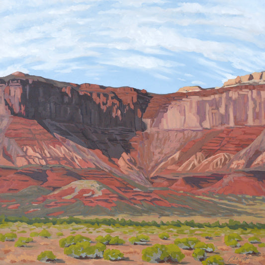 Cliffs above the Colorado River, Utah 24"x24"