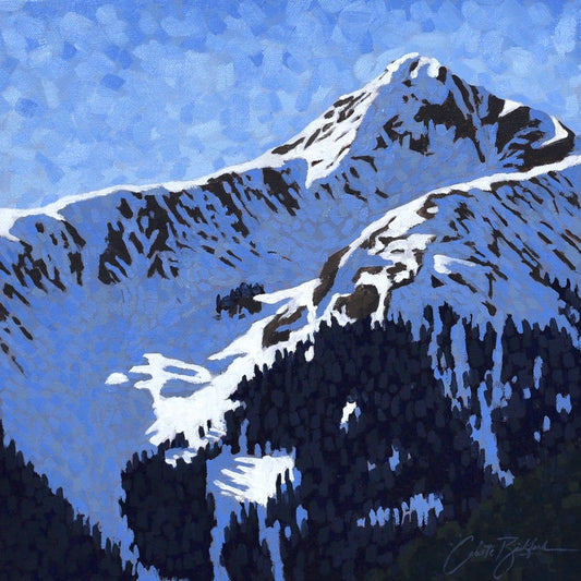 Bear Mountain from the Million Dollar Hwy, Colorado 12"x12"