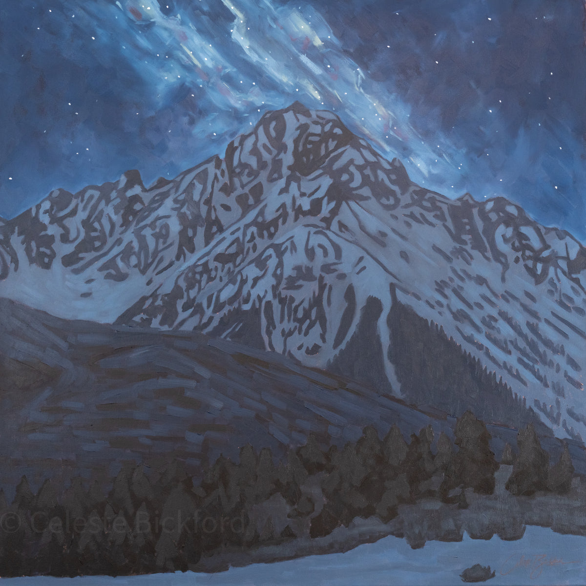 "Light On Sneffles: Winter Nocturne" Limited Edition Giclee Print