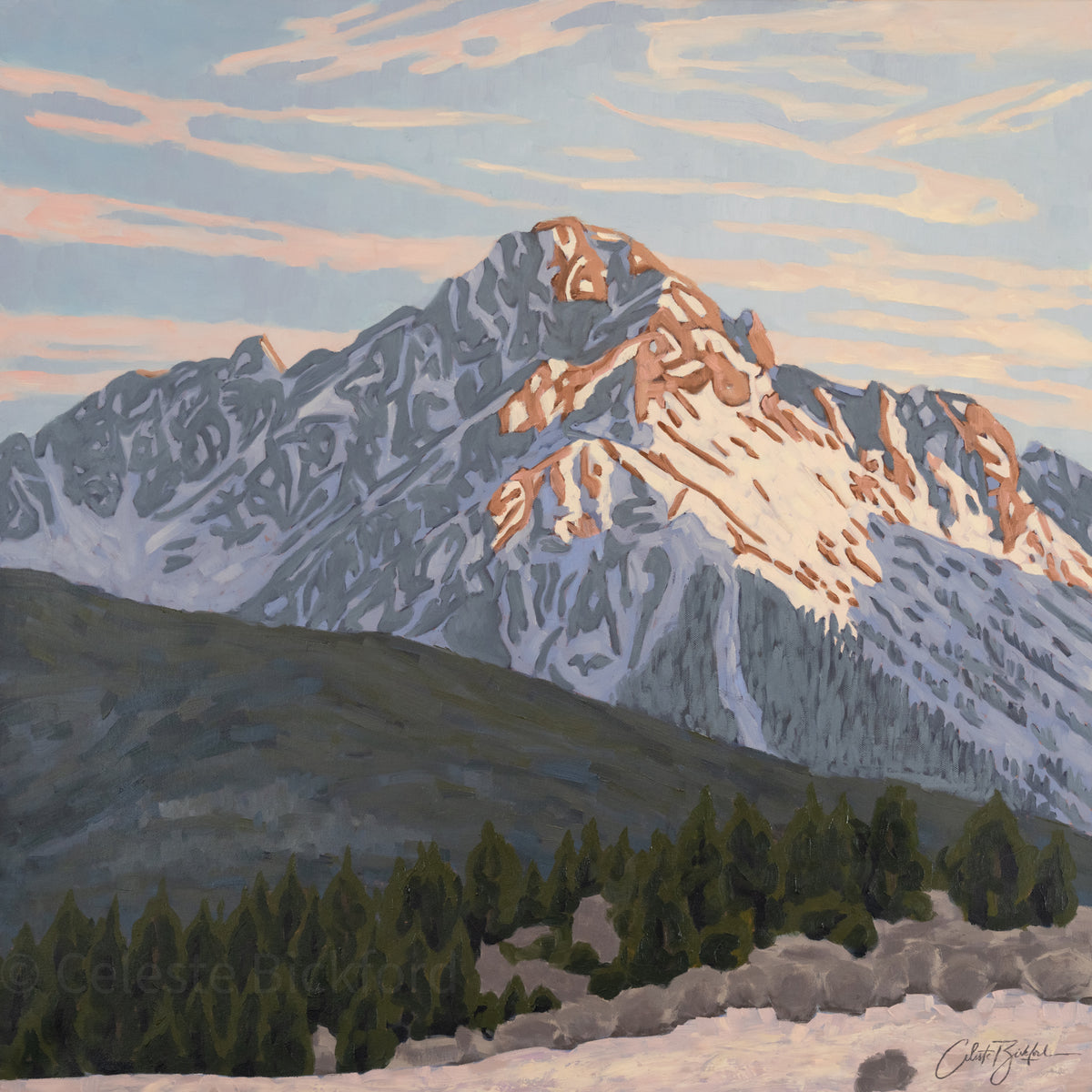 Light On Sneffles: Winter Alpenglow