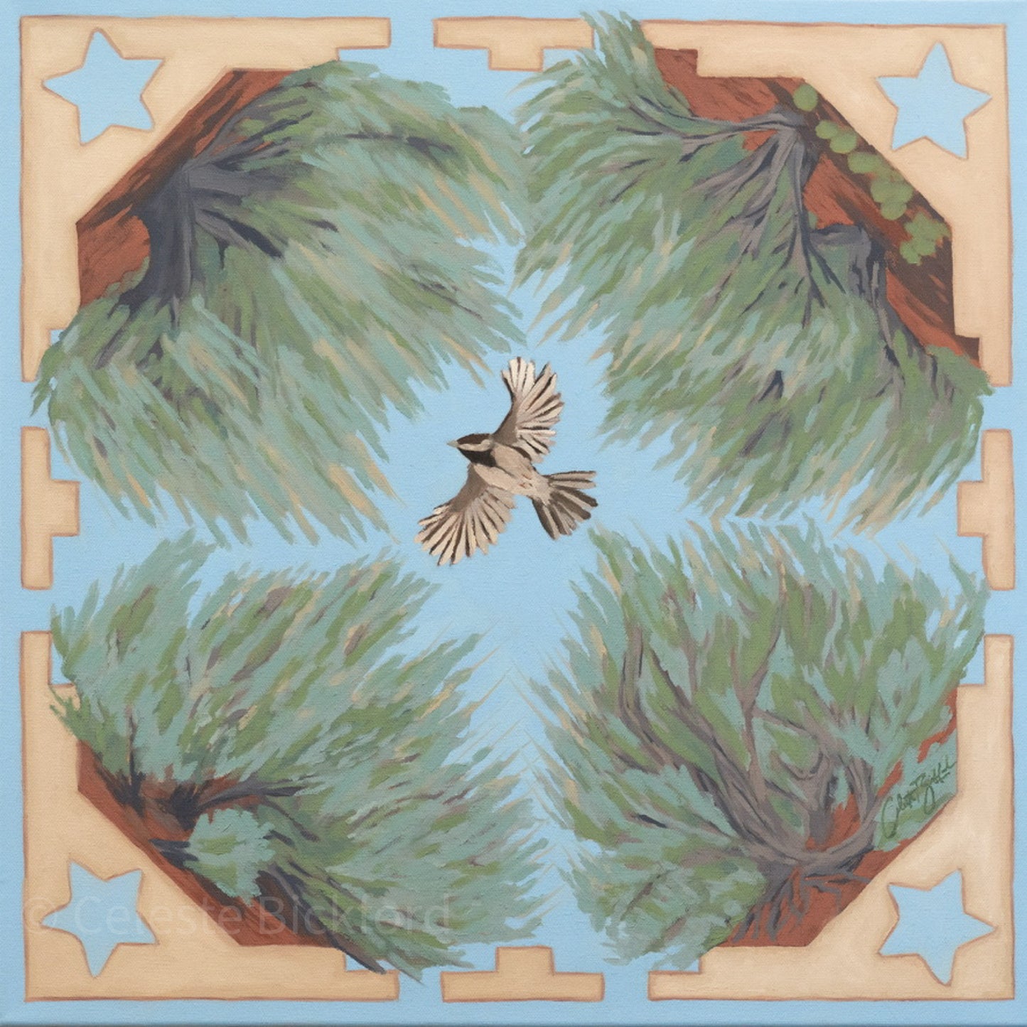 Sage & Sparrow - Fine Art Silk Scarf